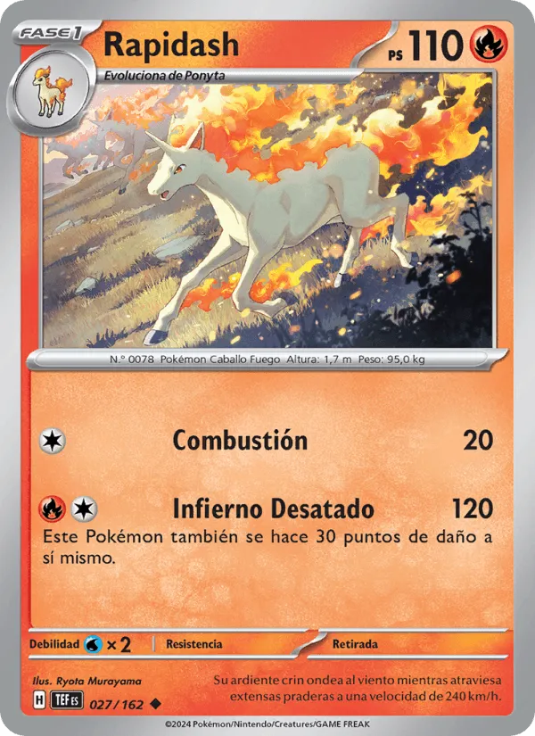 Rapidash · Fuerzas Temporales 027/162