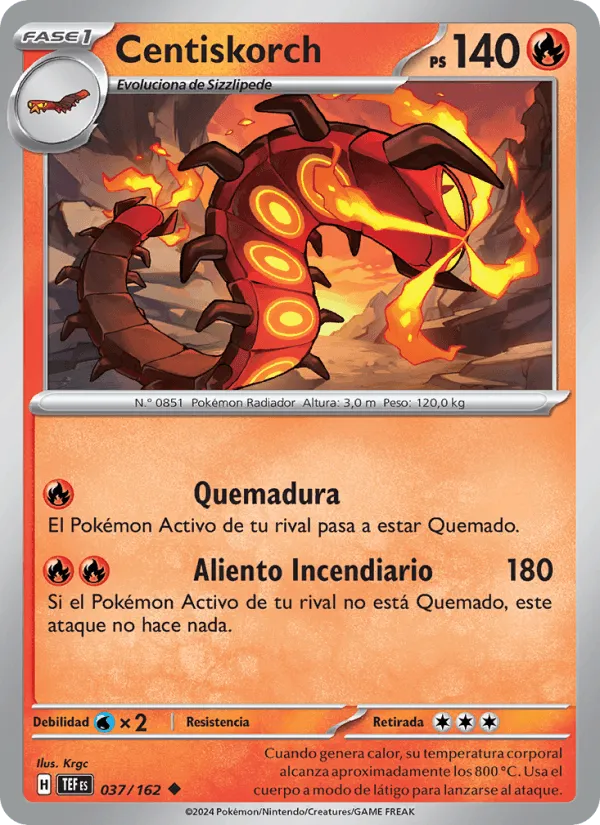 Centiskorch · Fuerzas Temporales 037/162