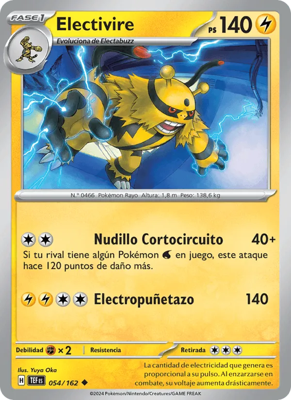 Electivire · Fuerzas Temporales 054/162