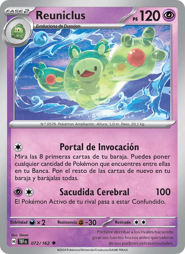 Reuniclus · Fuerzas Temporales 072/162