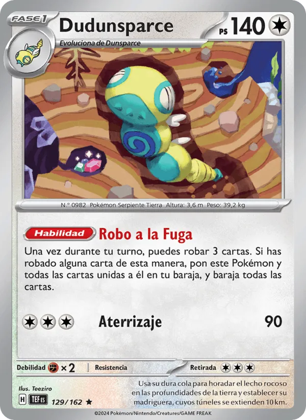 Dudunsparce · Fuerzas Temporales 129/162
