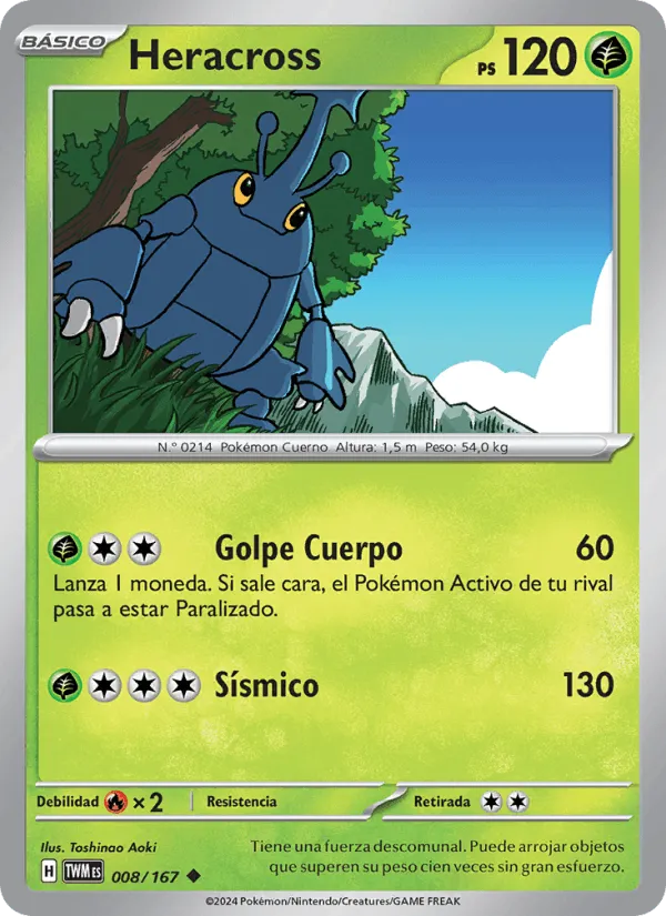 Heracross · Mascarada Crepuscular 008/167