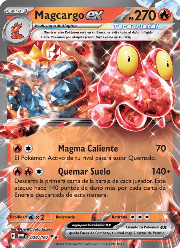 Magcargo ex · Mascarada Crepuscular 029/167