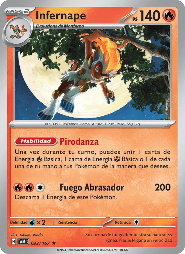 Infernape · Mascarada Crepuscular 033/167