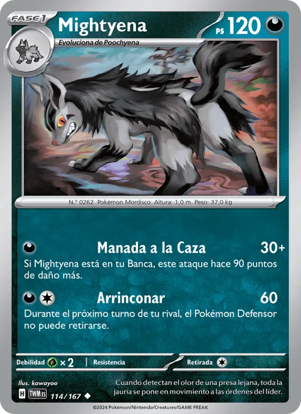 Mightyena · Mascarada Crepuscular 114/167