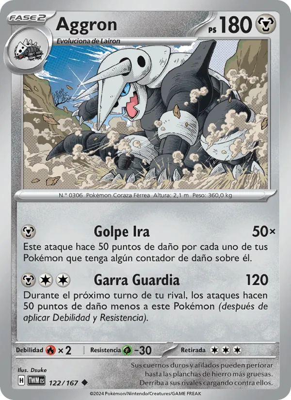Aggron · Mascarada Crepuscular 122/167