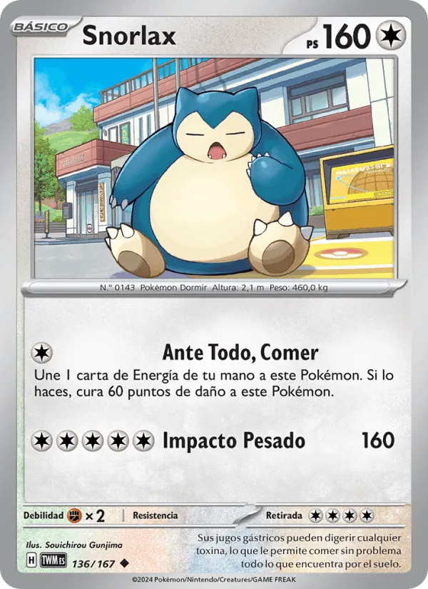 Snorlax · Mascarada Crepuscular 136/167