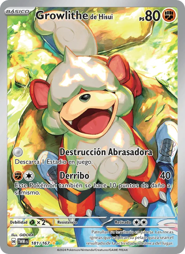Growlithe de Hisui · Mascarada Crepuscular 181/167