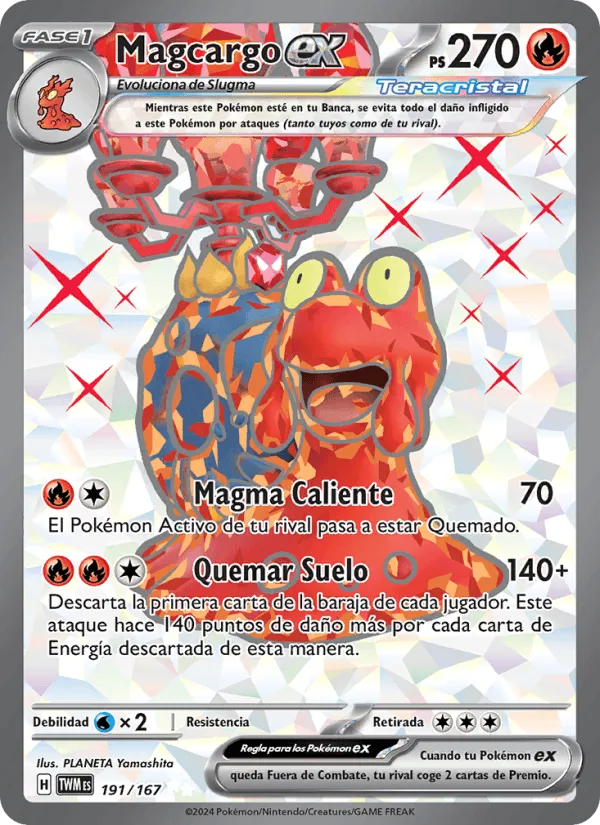 Magcargo ex · Mascarada Crepuscular 191/167