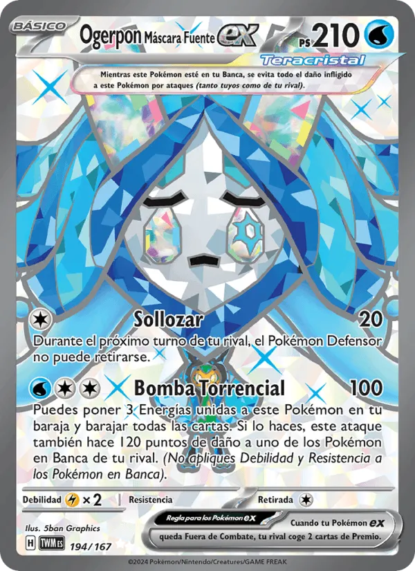 Ogerpon Máscara Fuente ex · Mascarada Crepuscular 194/167