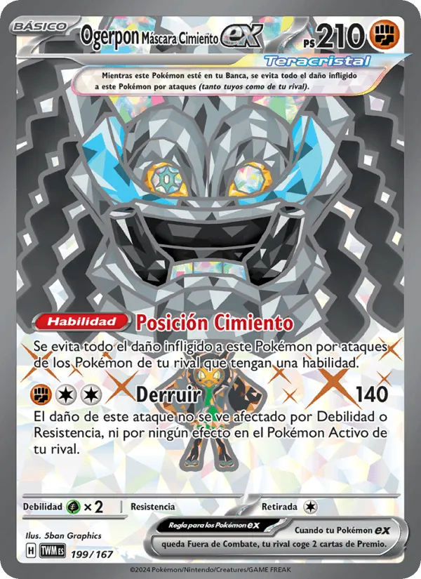 Ogerpon Máscara Cimiento ex · Mascarada Crepuscular 199/167