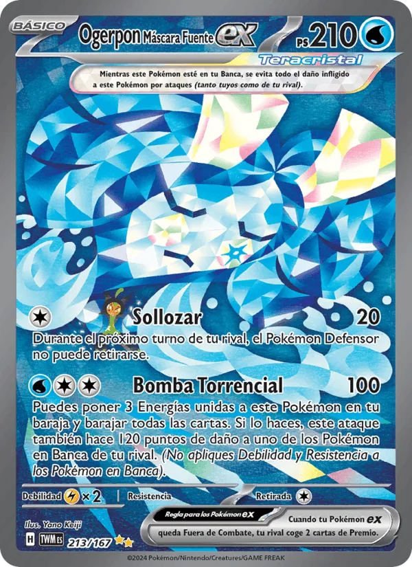 Ogerpon Máscara Fuente ex · Mascarada Crepuscular 213/167