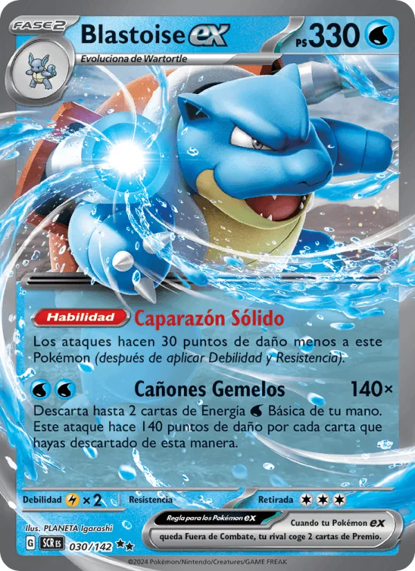 Blastoise ex · Corona Astral 030/142