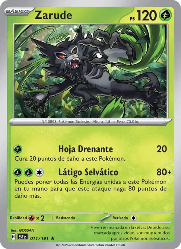 Zarude · Chispas Fulgurantes 011/191