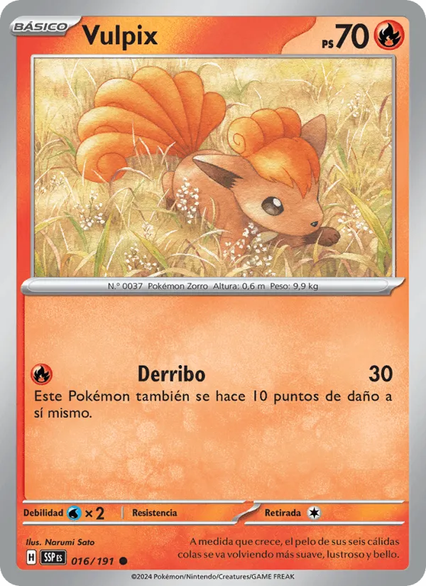 Vulpix · Chispas Fulgurantes 016/191