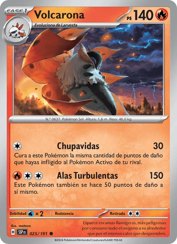 Volcarona · Chispas Fulgurantes 025/191