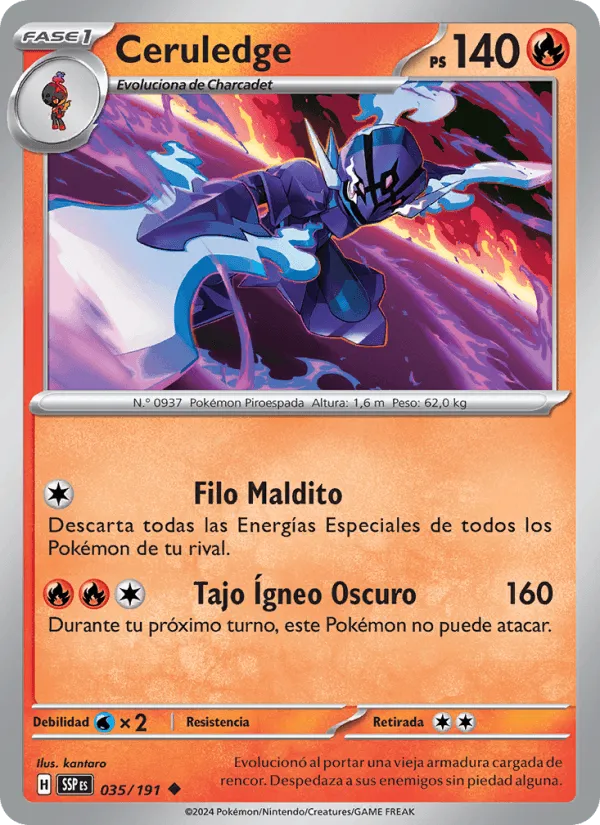 Ceruledge · Chispas Fulgurantes 035/191