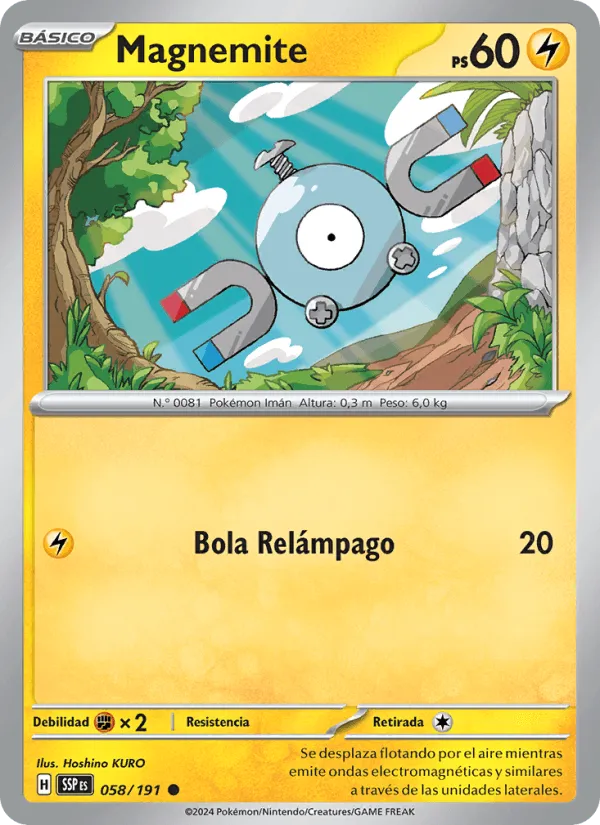 Magnemite · Chispas Fulgurantes 058/191