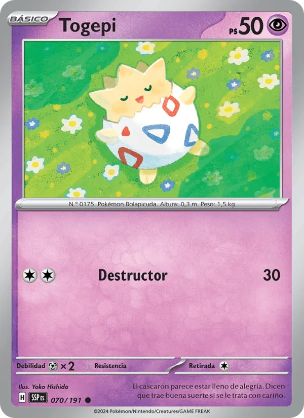Togepi · Chispas Fulgurantes 070/191
