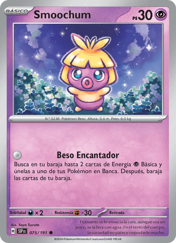 Smoochum · Chispas Fulgurantes 075/191