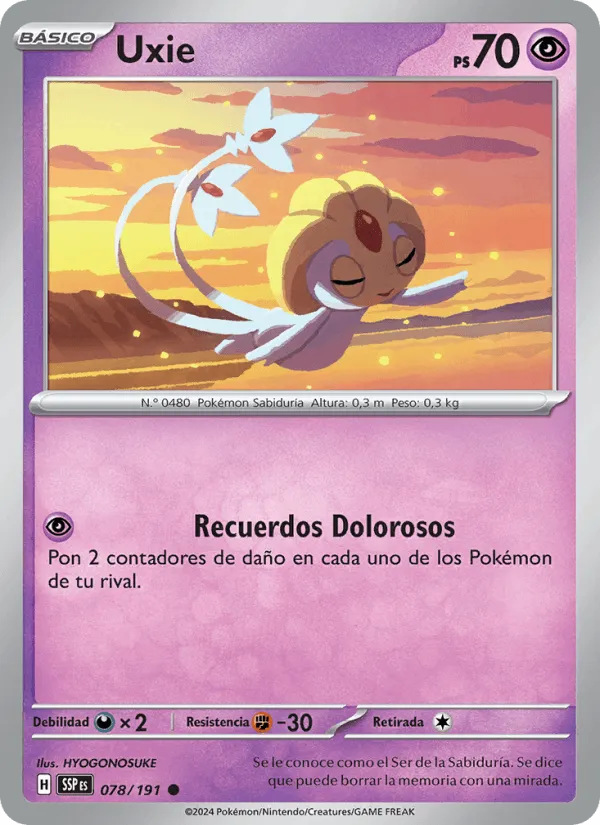 Uxie · Chispas Fulgurantes 078/191