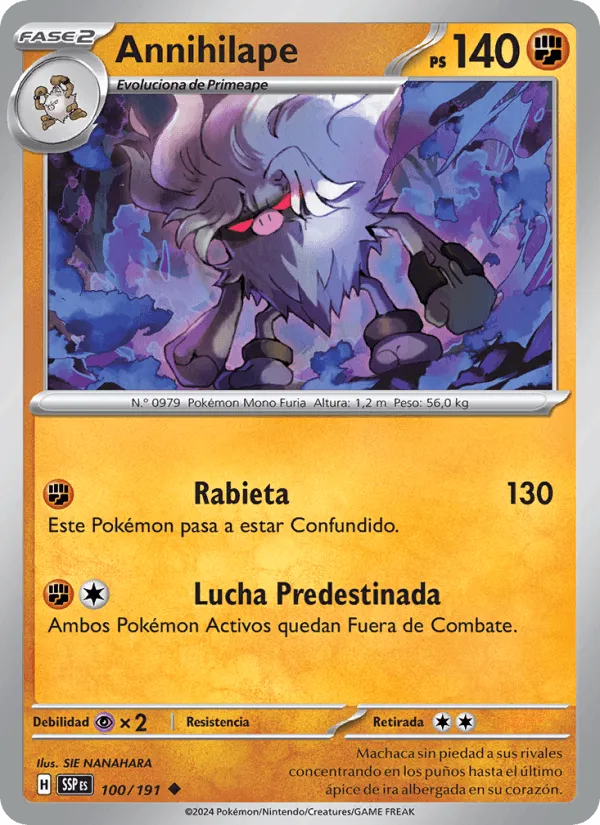Annihilape · Chispas Fulgurantes 100/191