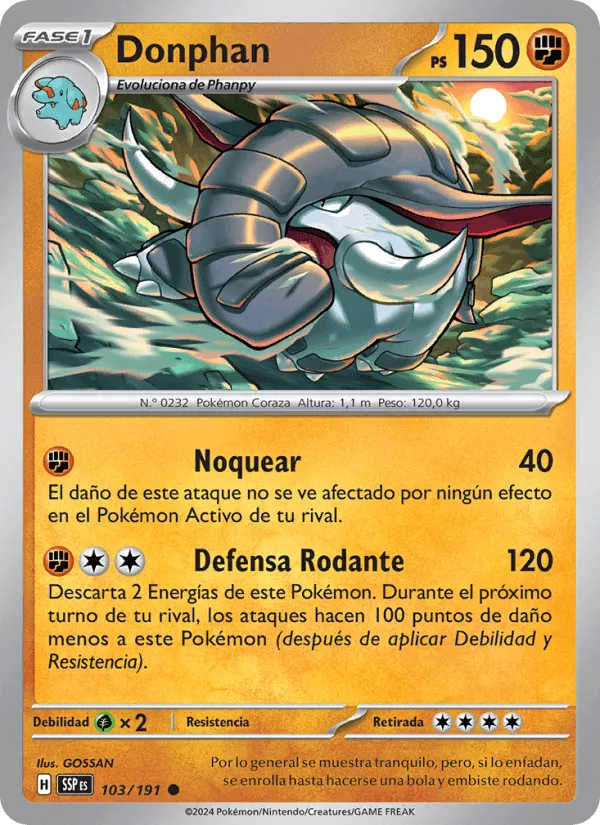 Donphan · Chispas Fulgurantes 103/191
