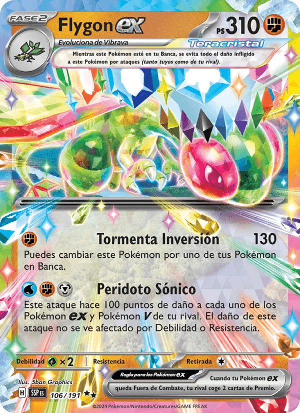 Flygon ex · Chispas Fulgurantes 106/191