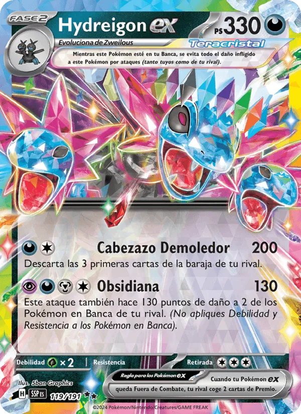 Hydreigon ex · Chispas Fulgurantes 119/191