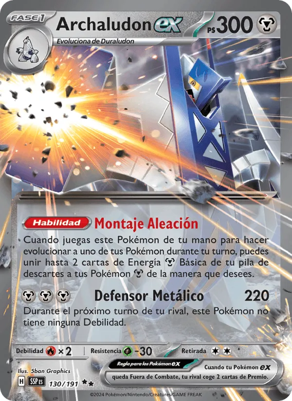 Archaludon ex · Chispas Fulgurantes 130/191