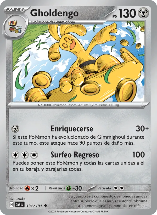 Gholdengo · Chispas Fulgurantes 131/191