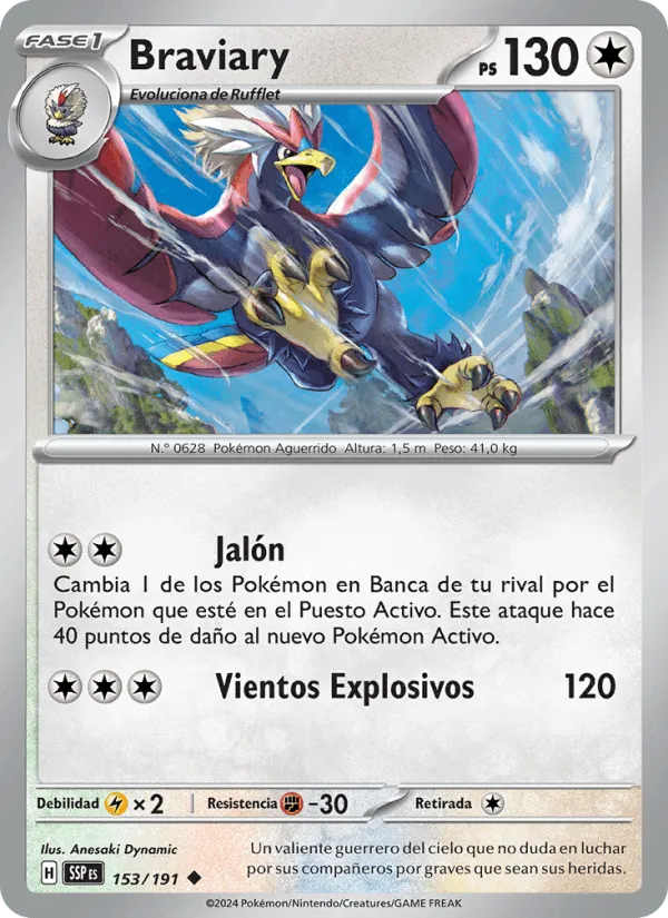 Braviary · Chispas Fulgurantes 153/191