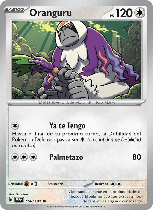 Oranguru · Chispas Fulgurantes 156/191