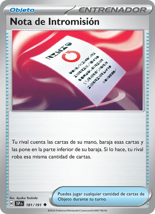 Nota de Intromisión · Chispas Fulgurantes 181/191