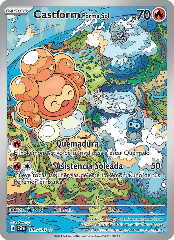 Castform Forma Sol · Chispas Fulgurantes 195/191