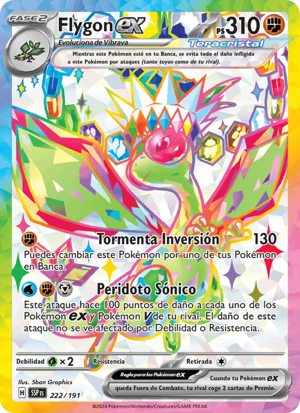 Flygon ex · Chispas Fulgurantes 222/191