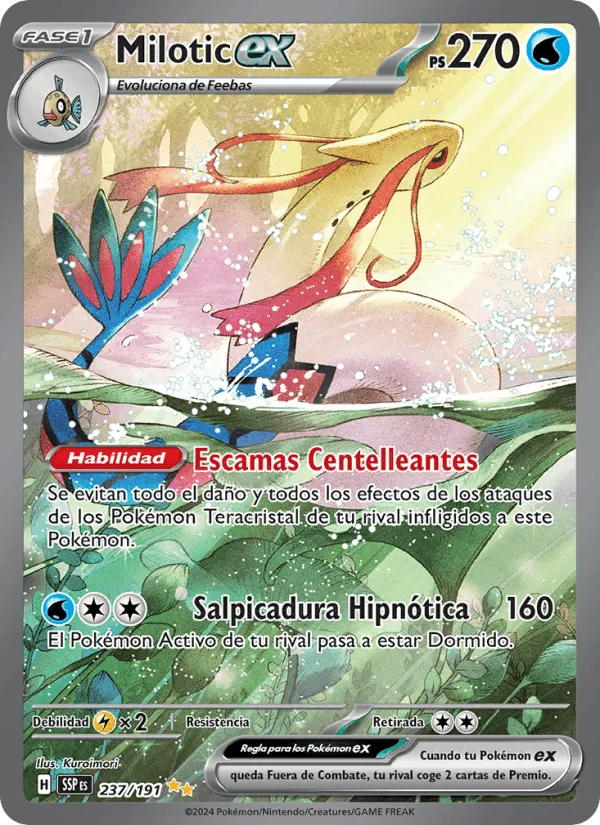 Milotic ex · Chispas Fulgurantes 237/191