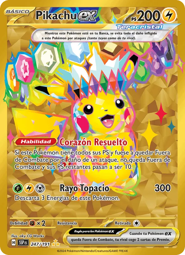 Pikachu ex · Chispas Fulgurantes 247/191