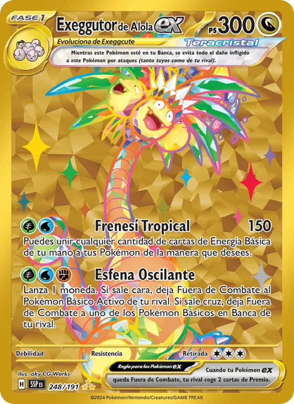 Exeggutor de Alola ex · Chispas Fulgurantes 248/191
