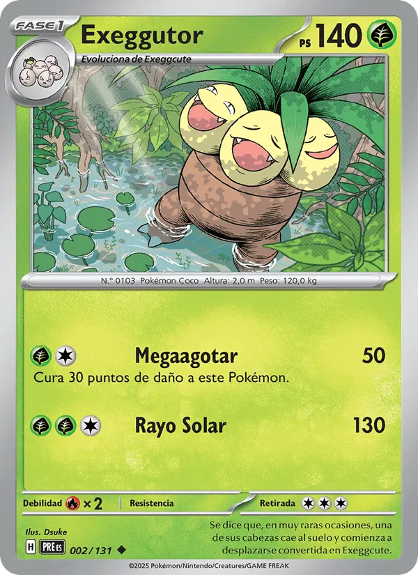 Exeggutor · Evoluciones Prismáticas 002/131