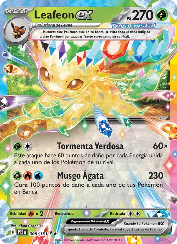 Leafeon ex · Evoluciones Prismáticas 006/131