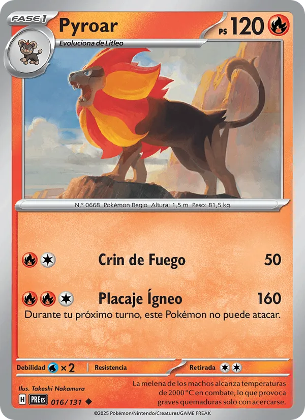 Pyroar · Evoluciones Prismáticas 016/131