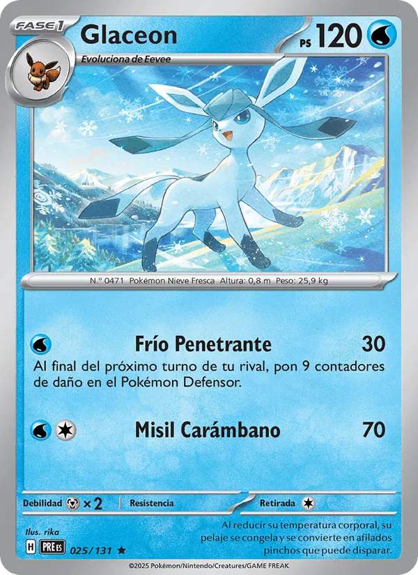 Glaceon · Evoluciones Prismáticas 025/131