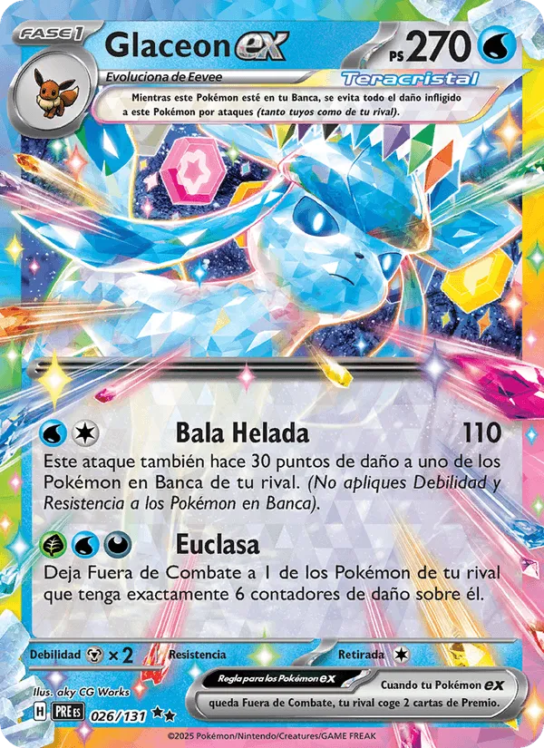 Glaceon ex · Evoluciones Prismáticas 026/131