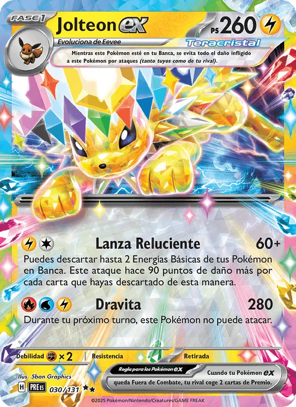 Jolteon ex · Evoluciones Prismáticas 030/131