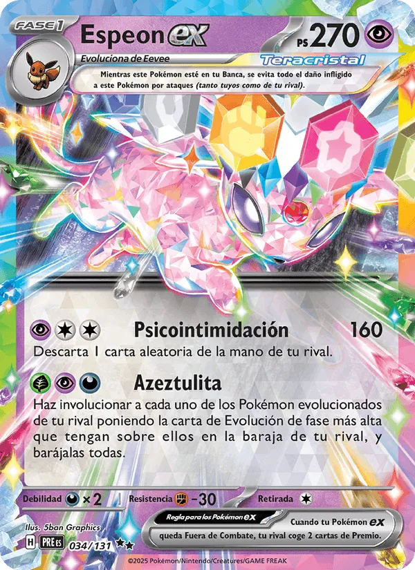 Espeon ex · Evoluciones Prismáticas 034/131