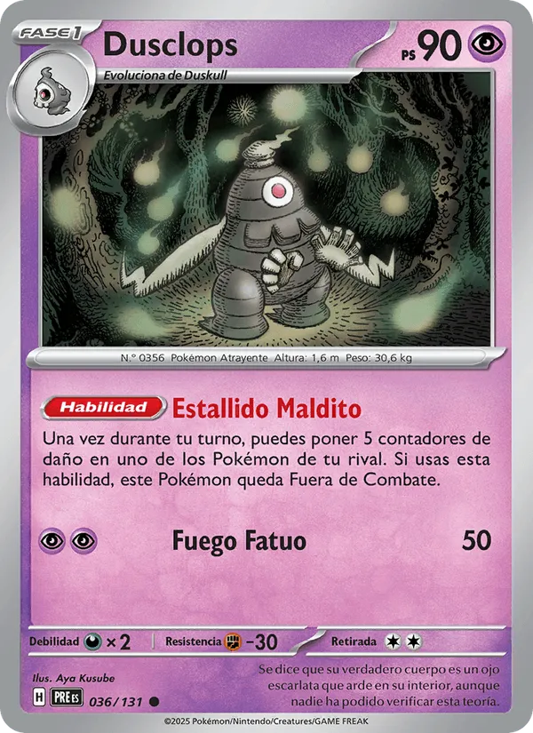 Dusclops · Evoluciones Prismáticas 036/131