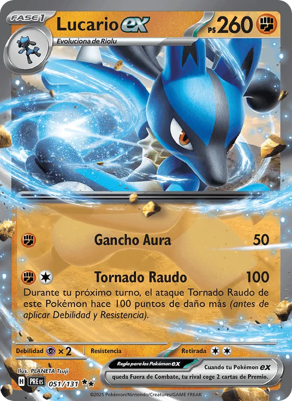 Lucario ex · Evoluciones Prismáticas 051/131
