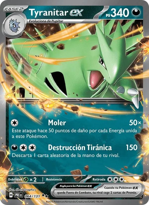 Tyranitar ex · Evoluciones Prismáticas 064/131