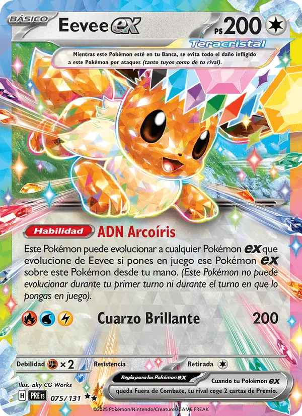 Eevee ex · Evoluciones Prismáticas 075/131